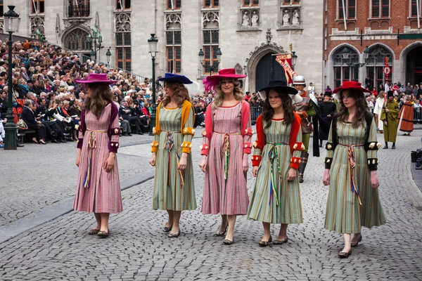 Procession of the Holy Blood on Ascension Day in Bruges (Brugge) — Stock Photo, Image