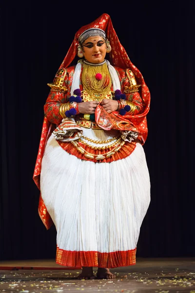 Kathakali 舞蹈。bhava bhavanam 节。2009 年 9 月。chenna — 图库照片