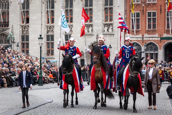 Procesión de la Santa Sangre en el Día de la Ascensión en Brujas (Brujas ) — Foto de Stock