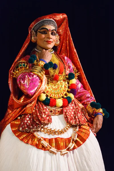 Dança de Kathakali. Festival Bhava Bhavanam. Setembro de 2009. Chenna... — Fotografia de Stock