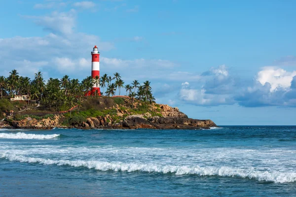 Faro di Kovalam (Vizhinjam). Kerala, India — Foto Stock