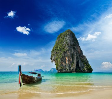 Long tail tekne Beach, Tayland