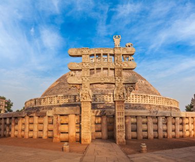 büyük stupa. Sanchi, madhya pradesh, Hindistan