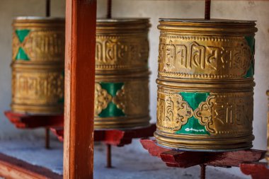 Budist dua tekerlekleri. Diskit, ladakh