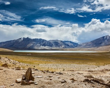 Himalaya Gölü Kyagar Tso, Ladakh, Hindistan