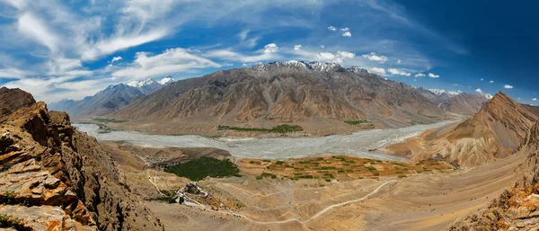 Spiti-Tal und Schlüsselgompa im Himalaya — Stockfoto