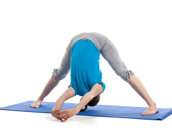 Woman doing yoga asana excerise — Stock Photo, Image