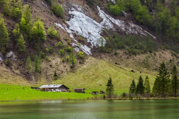 Obersee Gölü. Bavyera, Almanya — Stok fotoğraf