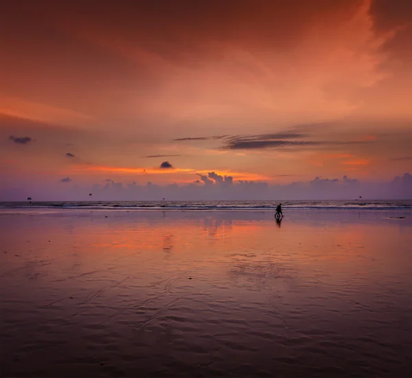 Tramonto romantico, Goa, India — Foto Stock