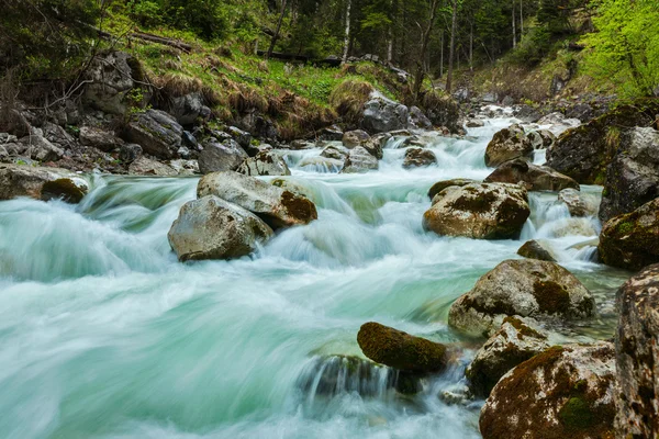 Cascade of Kuhfluchtwasserfall. Farchant, Garmisch-Partenkirchen — Stock Photo, Image