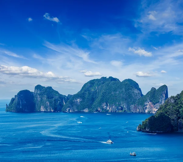 Vista aérea da ilha Phi Phi Leh — Fotografia de Stock