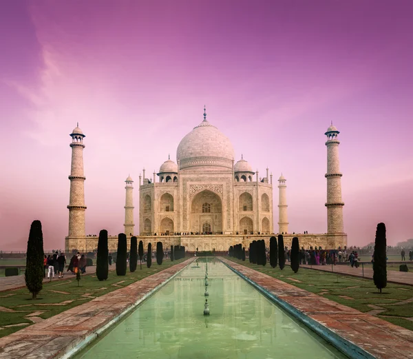 Taj Mahal au coucher du soleil, Agra, Inde — Photo