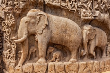 Ganj ve arjuna'nın kefareti, mahabalipuram kökenli