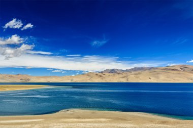 teknik destek moriri gölde Himalayalar, ladakh, Hindistan