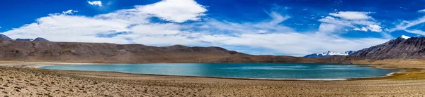 히말라야 호수 Kyagar Tso, Ladakh, 인도의 파노라마 — 스톡 사진