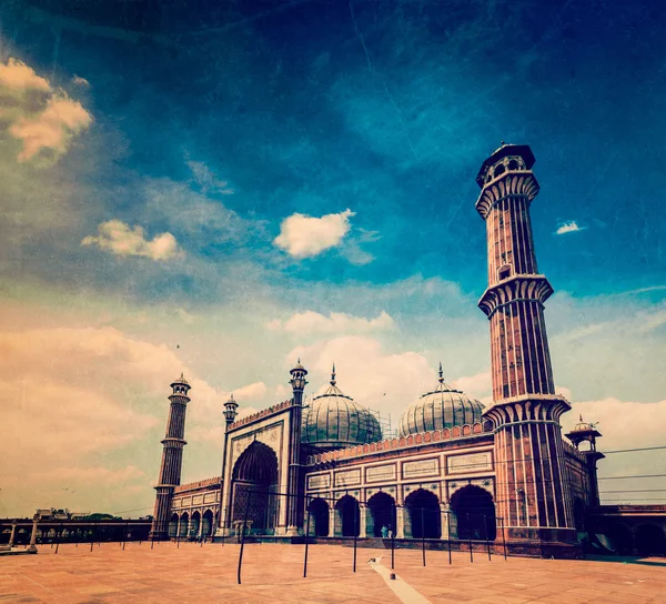 Jama masjid moskee. Delhi, india — Zdjęcie stockowe