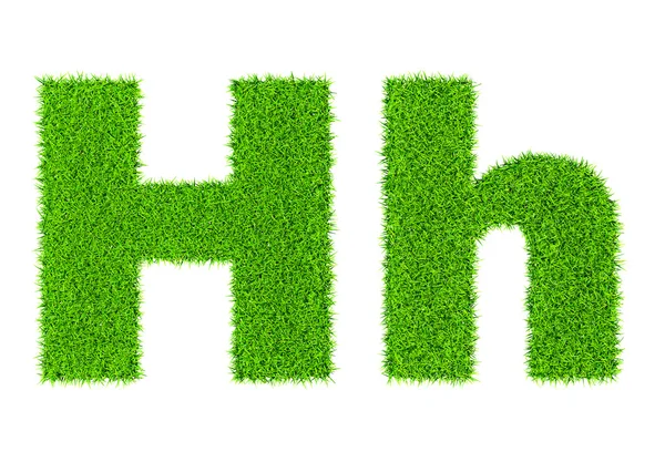 Letra de hierba H — Foto de Stock