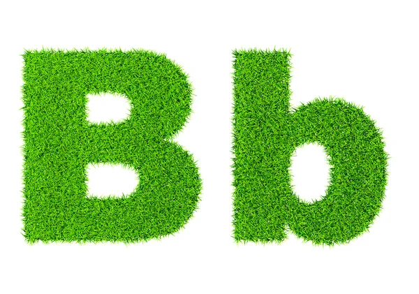 Grass letter B — Stock Photo, Image