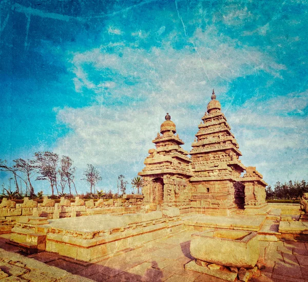Brzeg świątyni - Światowego Dziedzictwa UNESCO w mahabalipuram, tamil nadu — Zdjęcie stockowe
