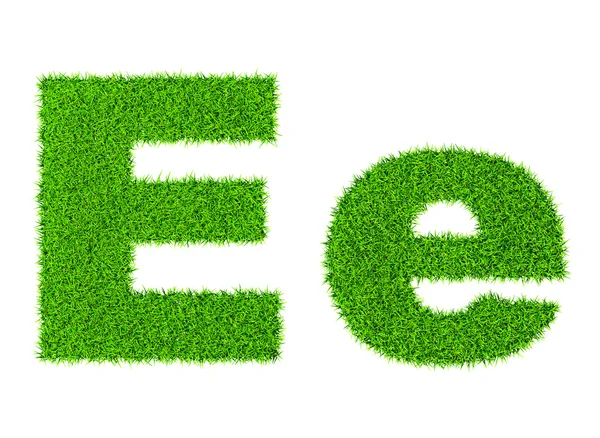 Letra de hierba E — Foto de Stock