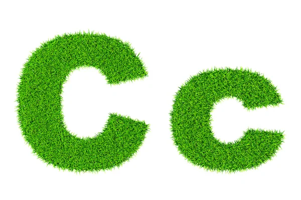 Grass letter C — Stock Photo, Image