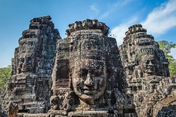 Oblicza świątyni Bayon, Angkor, Kambodża — Zdjęcie stockowe