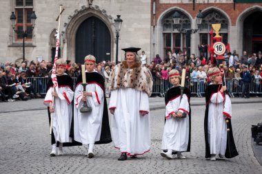 Procession of the Holy Blood on Ascension Day in Bruges (Brugge) clipart