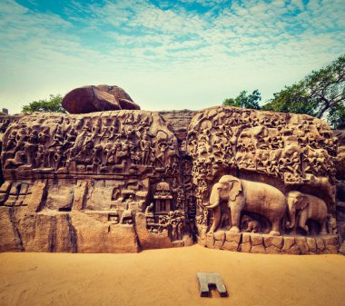 Ganj ve arjuna'nın kefareti, mahabalipuram kökenli