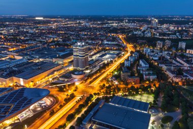 bmw Müzesi ve bwm welt ve Münih havadan görünümü