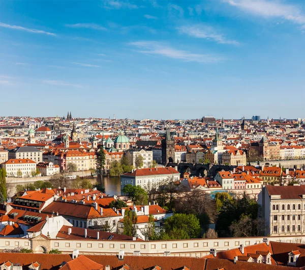 Aerial view of Prague from Prague Castle — Stock Photo, Image