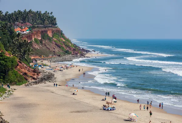 Strand van Varkala, Kerala, India — Stockfoto