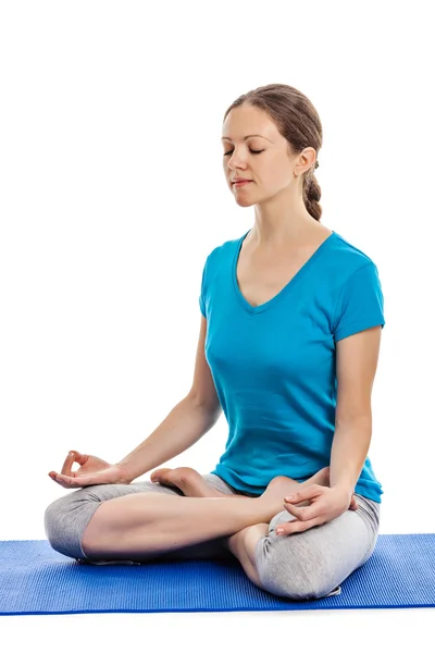 Yoga - young beautiful woman doing yoga asana excerise — Stock Photo, Image