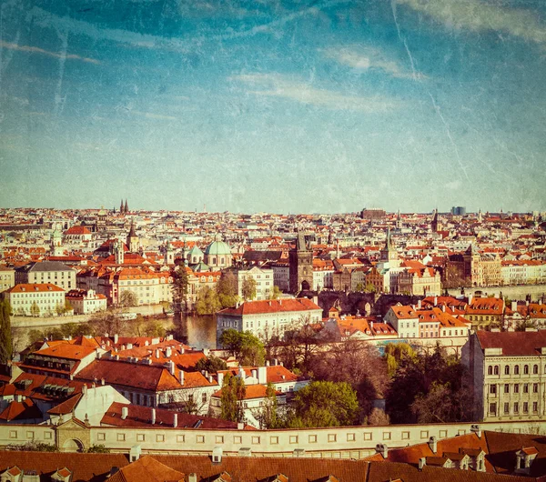 Aerial view of Prague from Prague Castle — Stock Photo, Image
