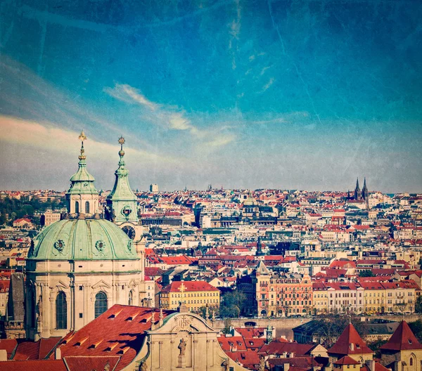 Veduta aerea di Praga dal Castello di Praga — Foto Stock