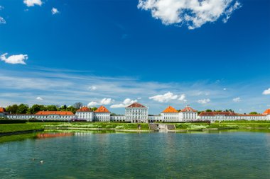 Pool in front of Nymphenburg Palace clipart