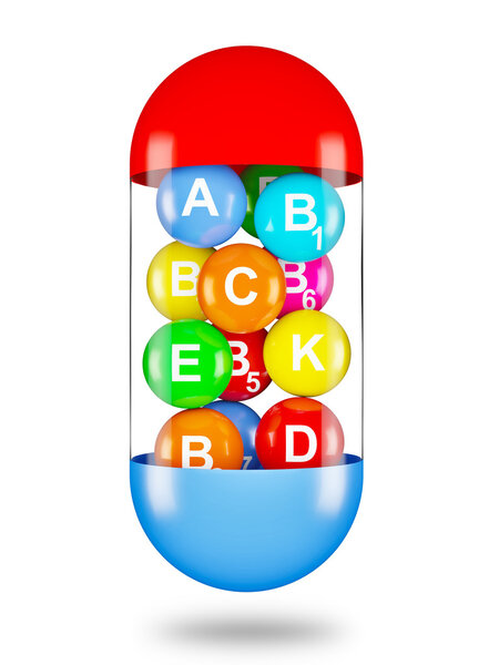 Vitamins in capsule