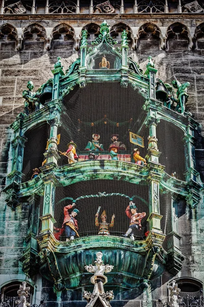 Geanimeerde beeldjes van Rathaus-Glockenspiel — Stockfoto