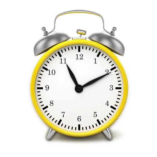 Yellow retro alarm clock — Stock Photo, Image