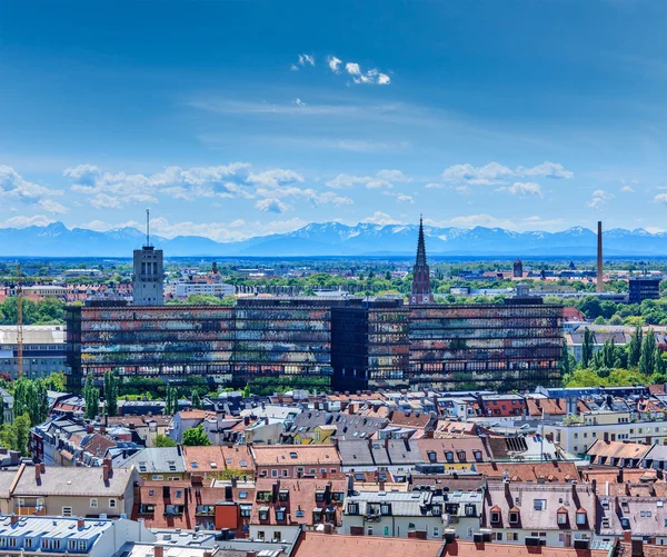 Letecký pohled na Mnichov — Stock fotografie