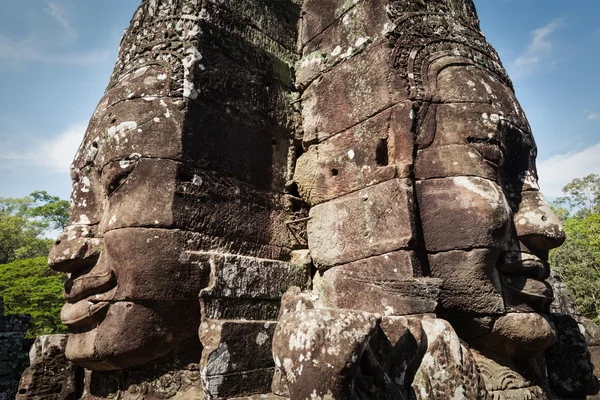 Ansiktena på Bayontemplet, Angkor, Kambodja — Stockfoto