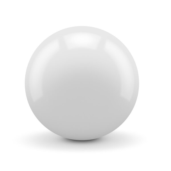3D white sphere isolated