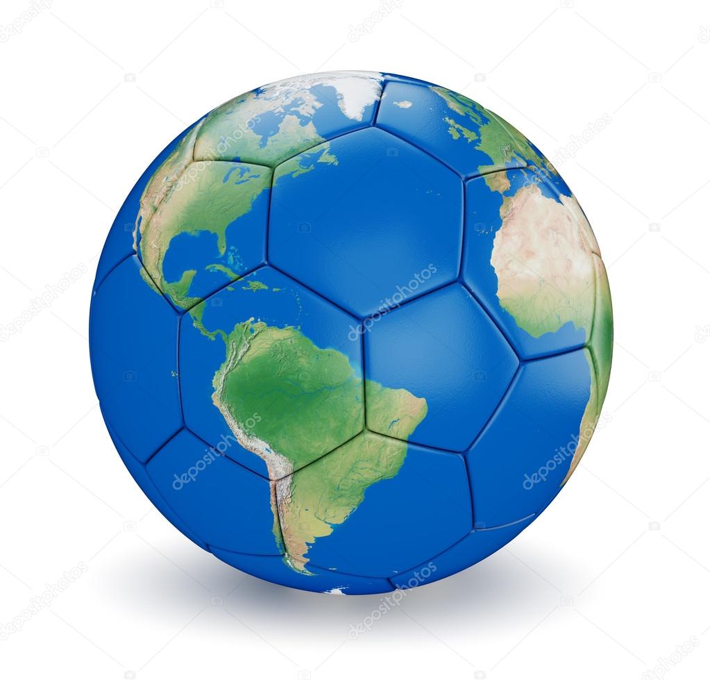 Soccer ball shaped earth — Stock Photo © DmitryRukhlenko 49563713