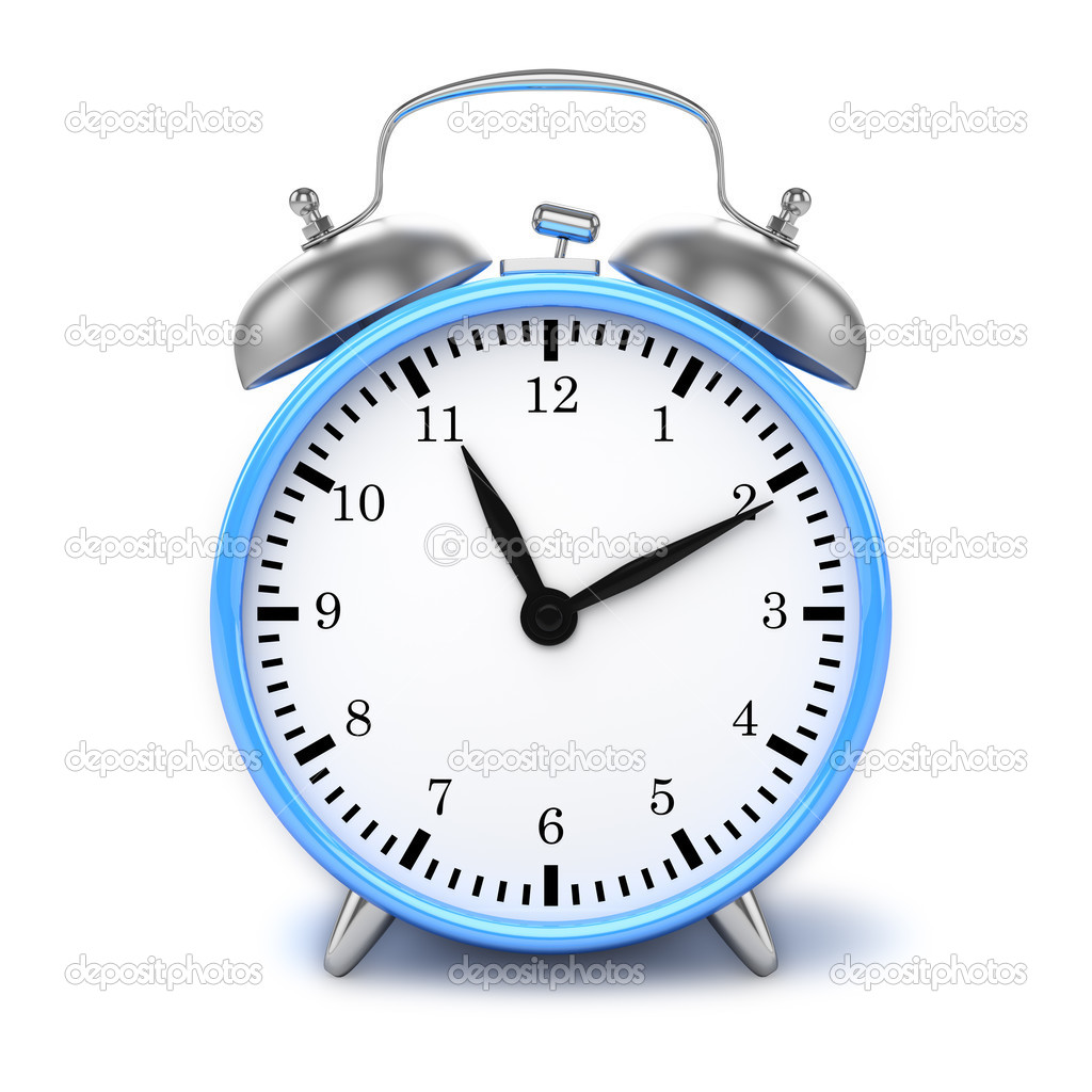 Blue retro alarm clock