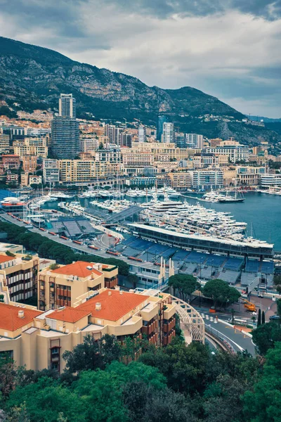 Uitzicht op Monaco met Formule 1-circuit — Stockfoto