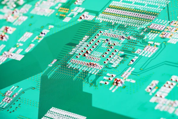 Electronic circuit board close up. — Stock Photo, Image