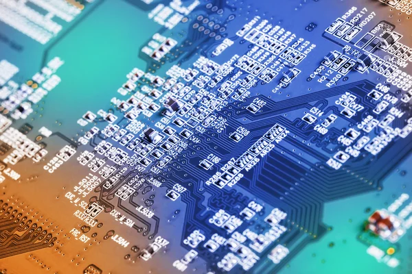 Electronic circuit board close up. — Stock Photo, Image