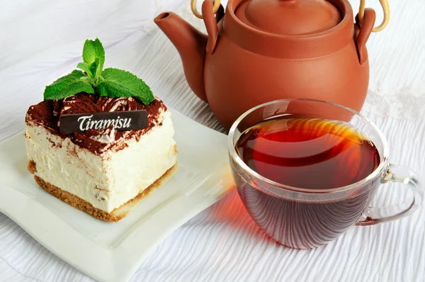 Çikolatalı tiramisu pasta — Stok fotoğraf