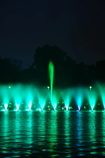 Wroclaw fountain show — Stock Photo, Image