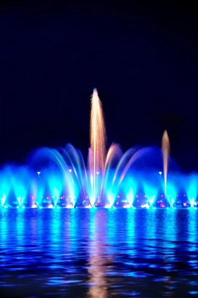 Wroclaw fountain show — Stock Photo, Image