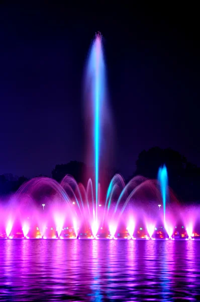 Wroclaw fountain show — Stock Photo, Image